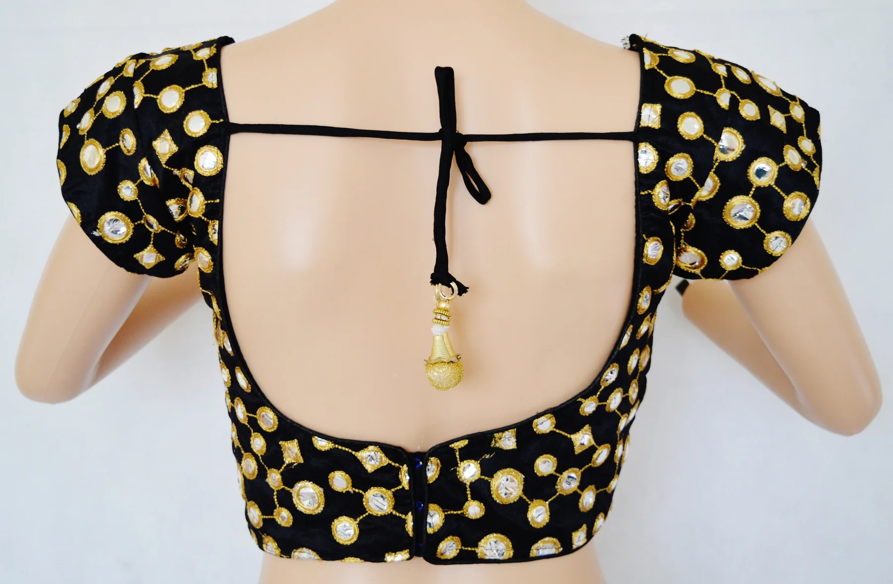 Elegant Black Stitched Blouse / Top - Image 2