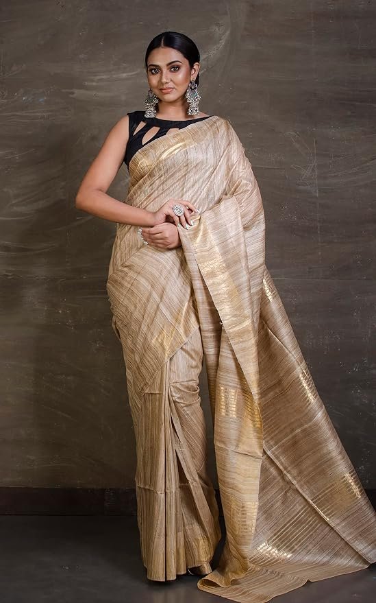 Pure Tussar Munga Silk Saree - Image 2