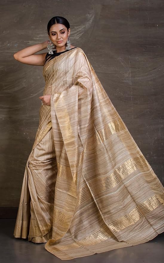 Pure Tussar Munga Silk Saree - Image 3
